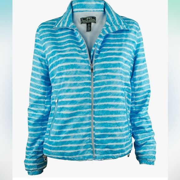 Ralph Lauren Active Women's Zip-Up Striped Active Jacket Sz S - Picture 1 of 7